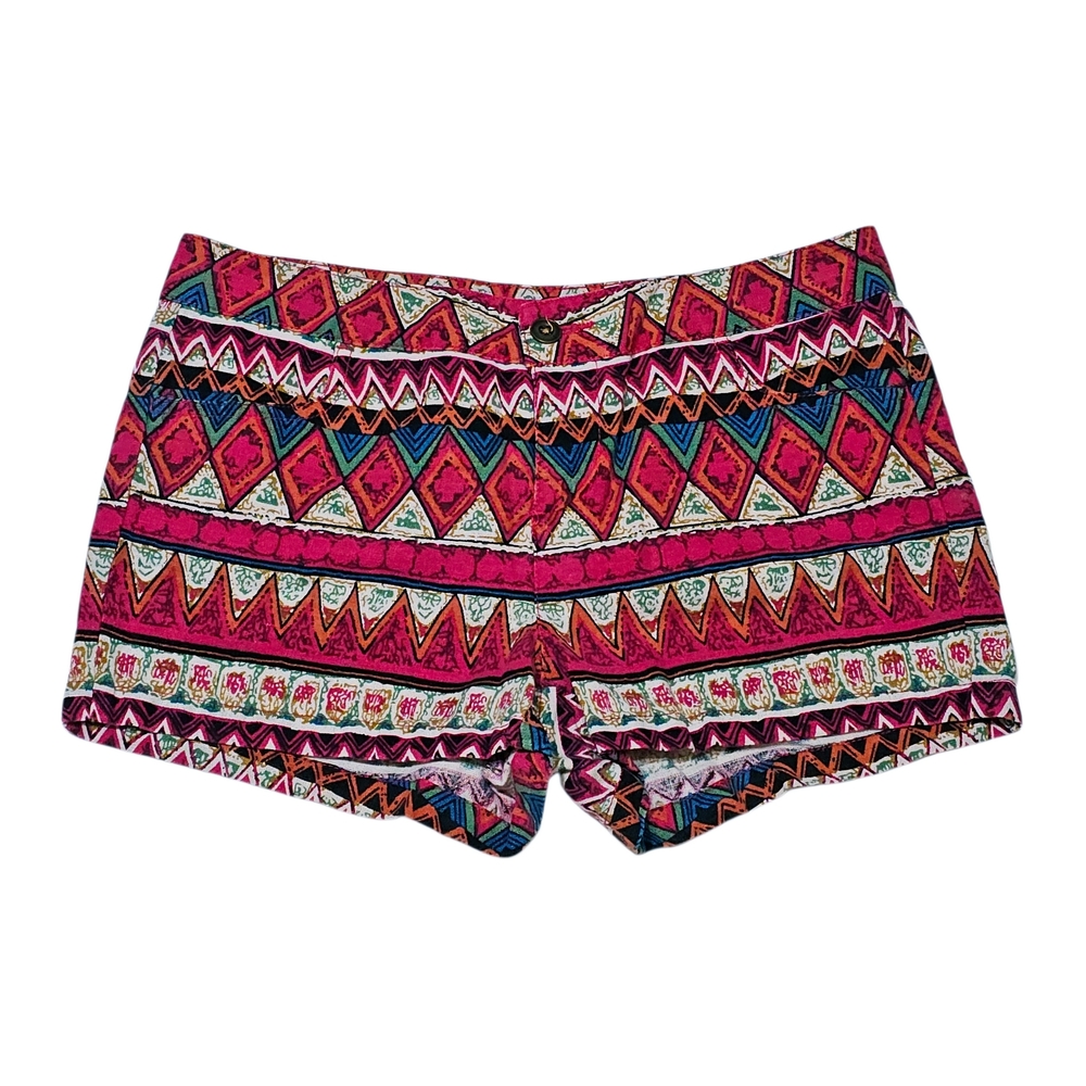Los Angeles Aztec Print Shorts Boho Geometric Multi-Color Womens Juniors Size 3